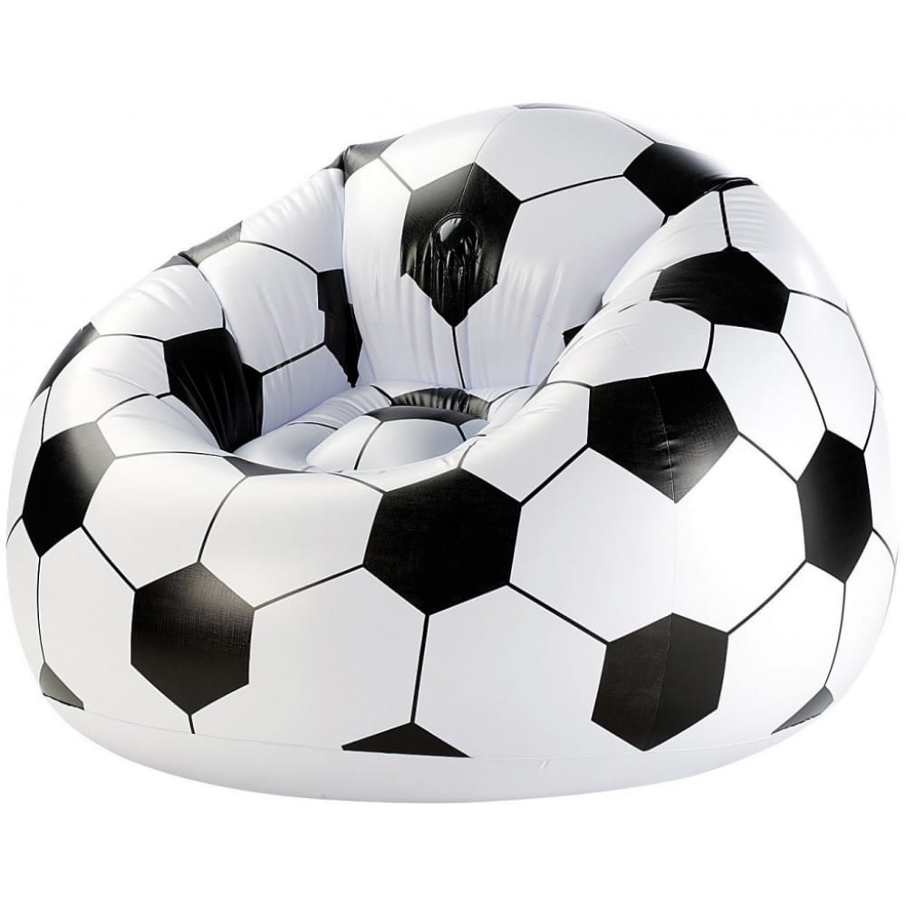 фото Надувное кресло bestway beanless soccer ball chair футбольный мяч, 114x112x71 см 75010 bw