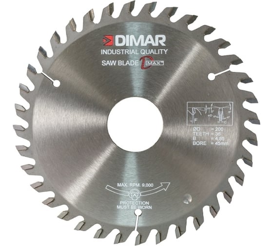 Изображение товара Диск пильный подрезной пильный центр 125x45x4.4-5.3 мм, Z24, двойной ресурс Dimar 9560079M