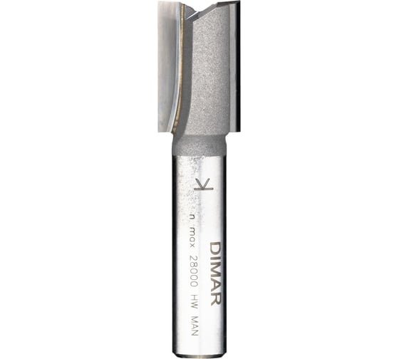 Изображение товара Фреза пазовая 26x19х51 мм, Z2, хвостовик 8 мм Dimar 1071315