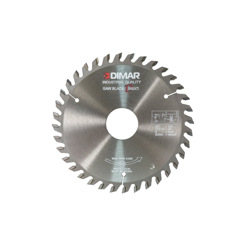 Изображение товара Диск пильный подрезной Dimar 200x45x4.8-6.0 мм Z36