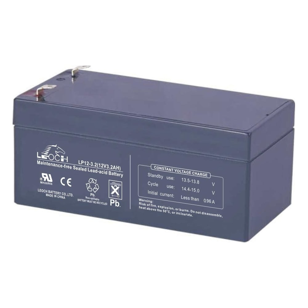 Изображение товара Аккумулятор для ИБП Leoch DJW12-3.2 12В, 3.2 Ач УТ-00001272