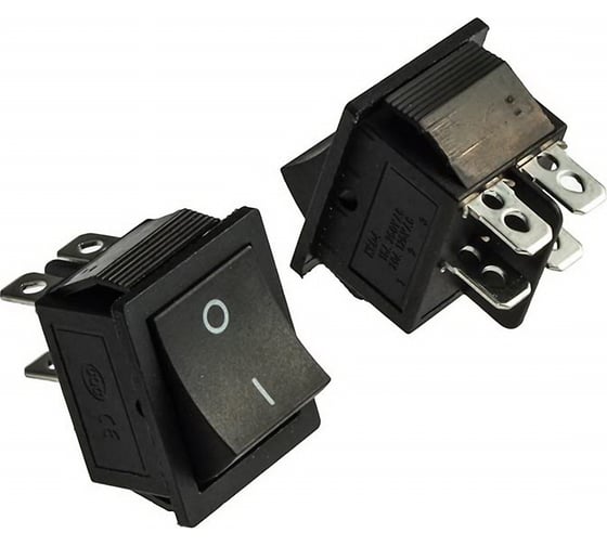 Изображение товара Клавишный переключатель Pro Legend 4 контакта, ON-OFF, черный, PL2422