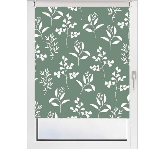 Изображение товара Рулонная штора PRAKTO PRINT Луговые травы 75х160 см, зеленая 9403217789