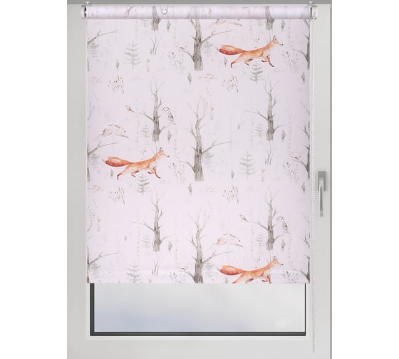 Изображение товара Рулонная штора PRAKTO PRINT Лесные друзья лисы 75x160 см, день 9403217942