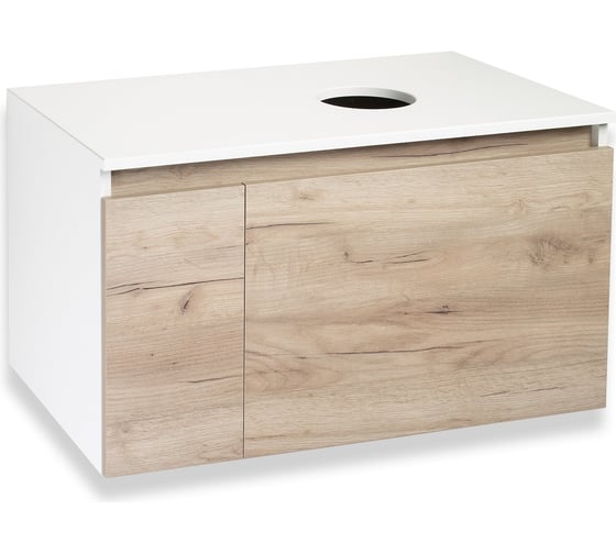 Изображение товара Тумба Runo Бари 80 крафт дуб под накладной умывальник 00-00001375