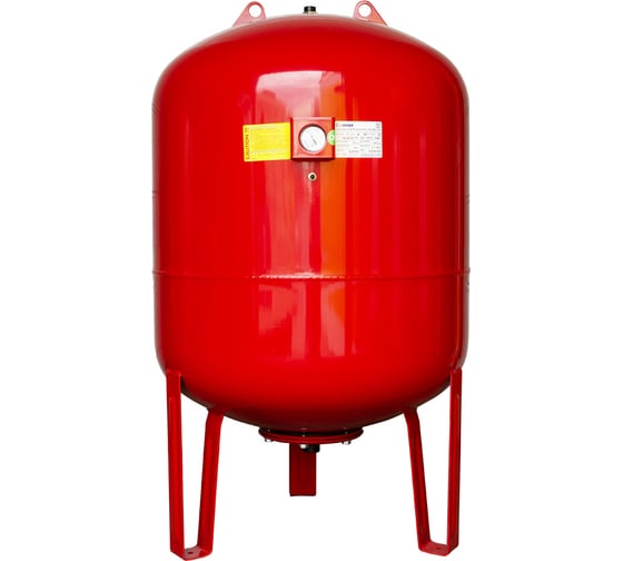 Изображение товара Вертикальный бак CRUWA 400л с ножками и манометром, 10 бар, присоед. 1 1/4", красный, замен. мембрана epdm, CRW 400VMRED