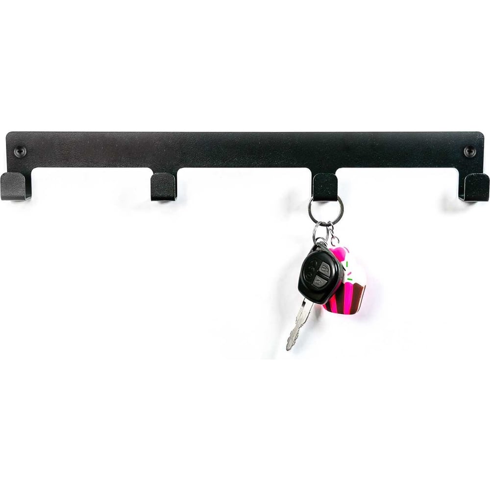 Изображение товара Вешалка на 4 крючка Граф Держалкин GDV-4-ч, металлическая, черная матовая