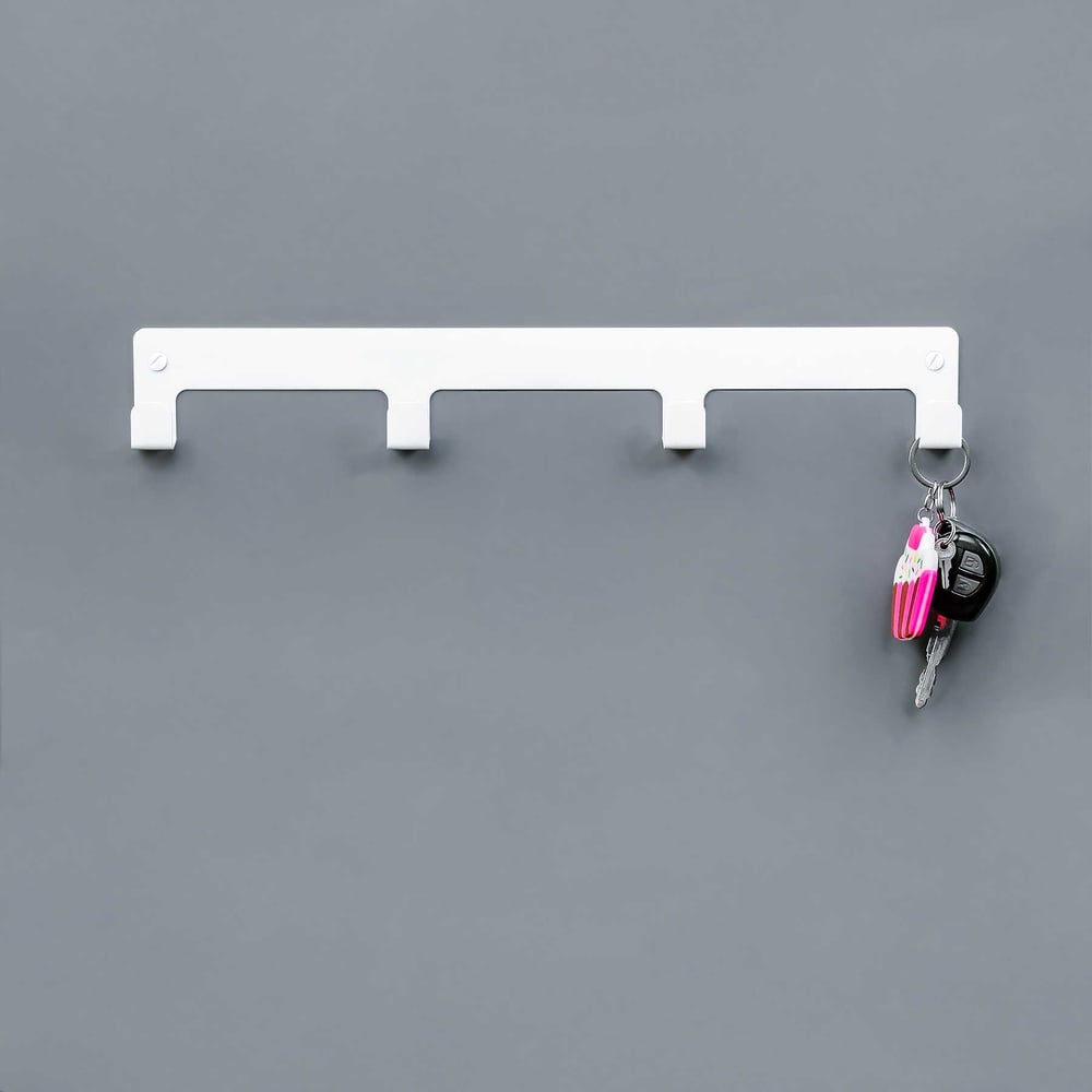 Изображение товара Вешалка на 4 крючка Граф Держалкин GDV-4-б белая металлическая