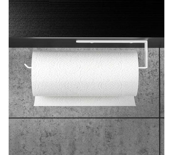 Изображение товара Держатель для бумажного полотенца Граф Держалкин 315x30x73 мм, белый GDD-011-б
