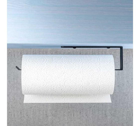 Изображение товара Держатель для бумажного полотенца Граф Держалкин 315x30x73 мм, черный GDD-011-ч