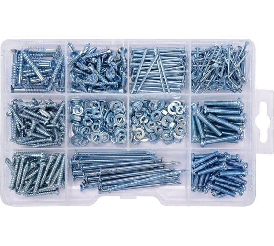 Изображение товара Набор гвоздей и шурупов VOREL 580 шт. 24122