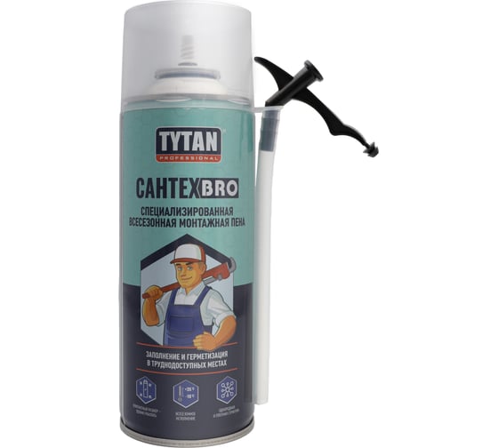 Изображение товара Монтажная всесезонная пена Tytan Professional сантехbro 500 мл 14563 262398