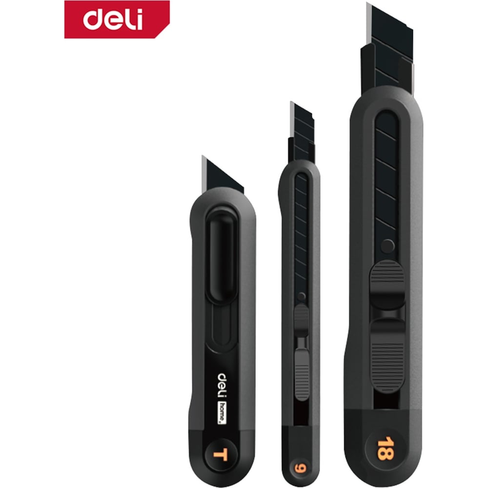 Изображение товара Набор технических ножей DELI Home Series Black HT4003