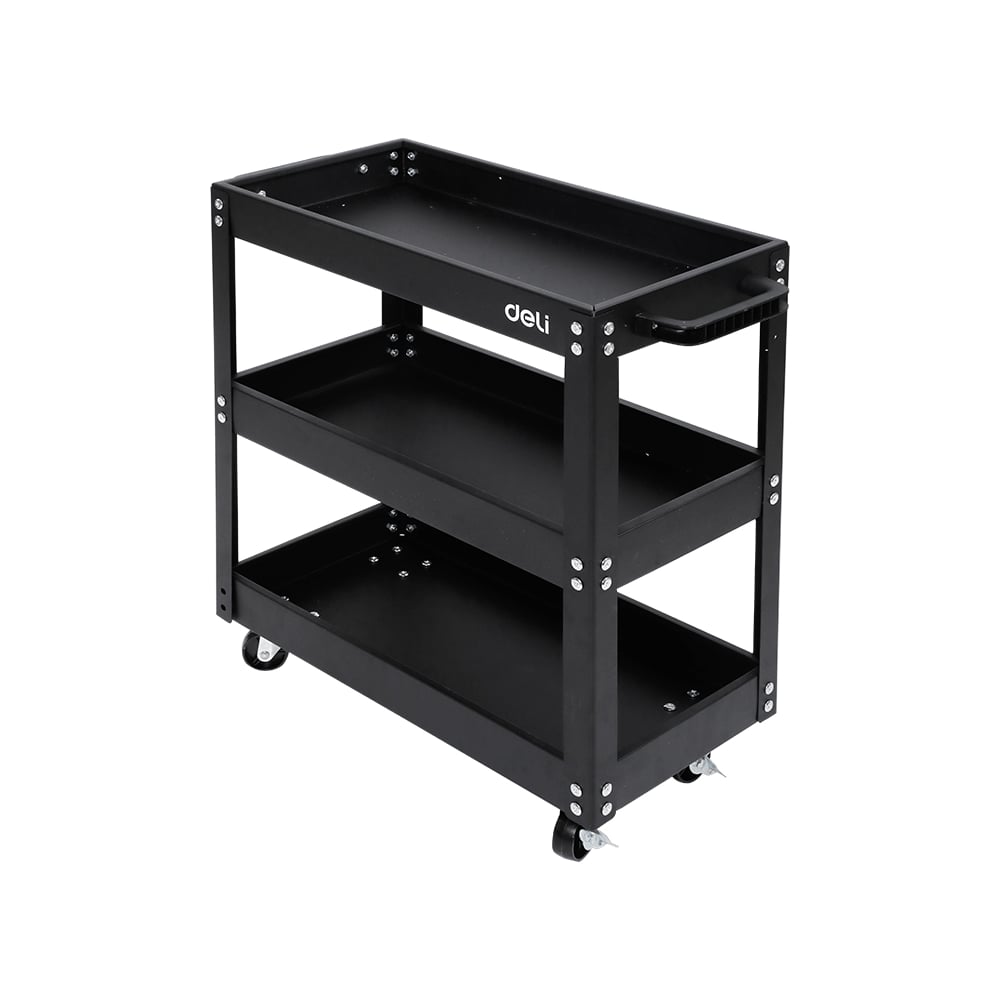 Изображение товара Тележка DELI DL433013 инструментальная трехсекционная черная