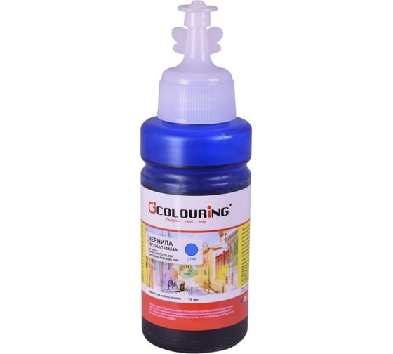 Изображение товара Чернила CG-T67324A для Epson L805/L810/L850/L1800 Colouring на водной основе Cyan 70 мл CG_INK_T67324A_C_70ml