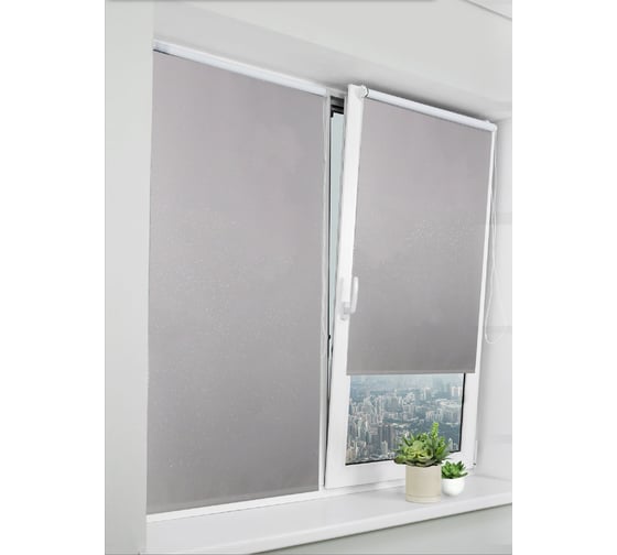 Изображение товара Рулонные шторы Эскар Старк, серый, 98x160 см 7702098160