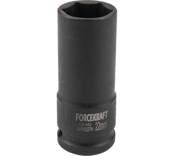 Изображение товара Головка ударная глубокая тонкостенная 6-гранная 22 мм, 1/2"DR, 85 мм fk-4458522th Forcekraft 56094