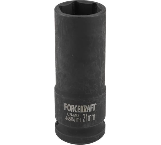 Изображение товара Головка ударная глубокая тонкостенная 6-гранная 21 мм, 1/2"DR, 85 мм Forcekraft FK-4458521TH(56093)
