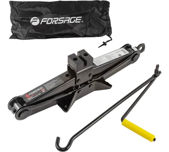Изображение товара Механический домкрат Forsage ромб 2т с резиновой накладкой h min 115мм, h max 380мм, L-400мм в водоотталкивающем чехле F-10152(51591)