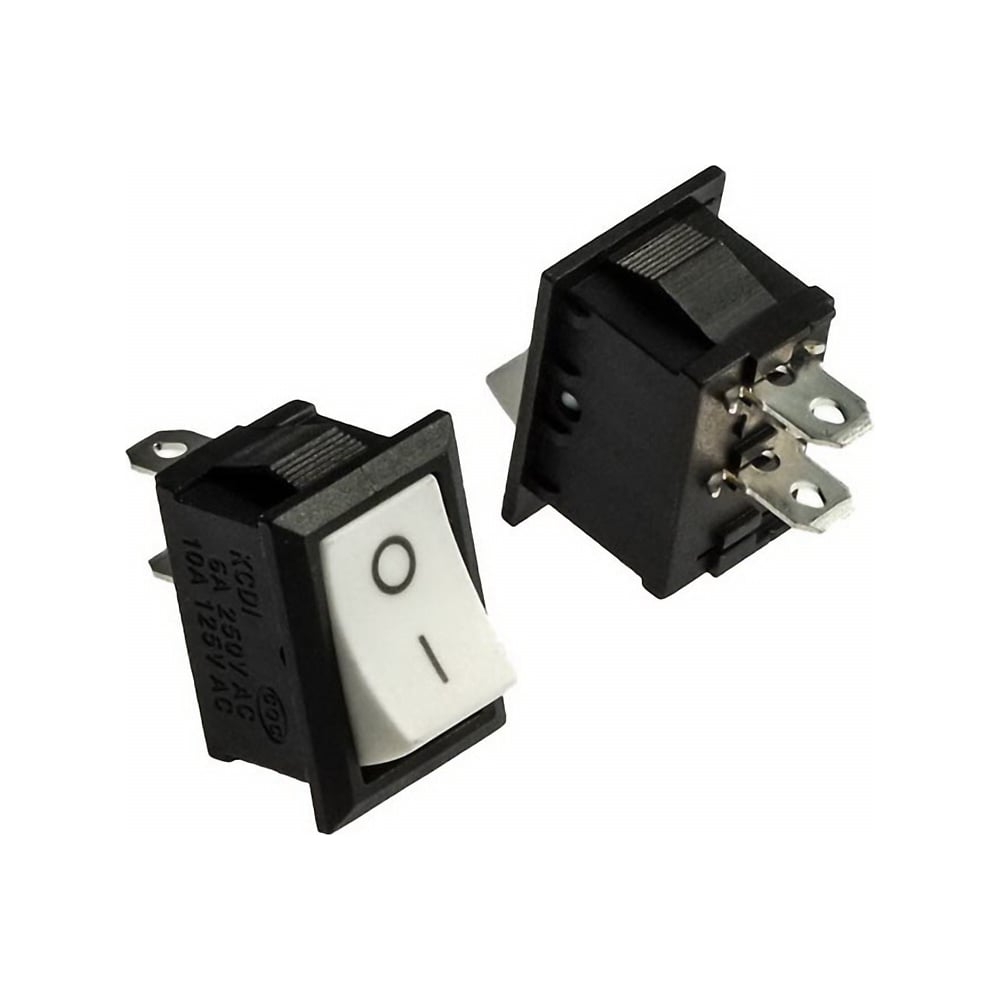 Изображение товара Клавишный переключатель Pro Legend ON-OFF, черный корпус, белая кнопка PL2405