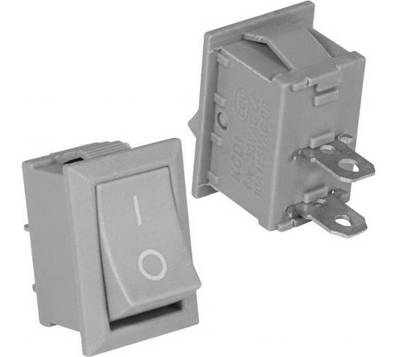 Изображение товара Клавишный переключатель Pro Legend ON-OFF, 2 контакта, корпус/переключатель серый PL2404