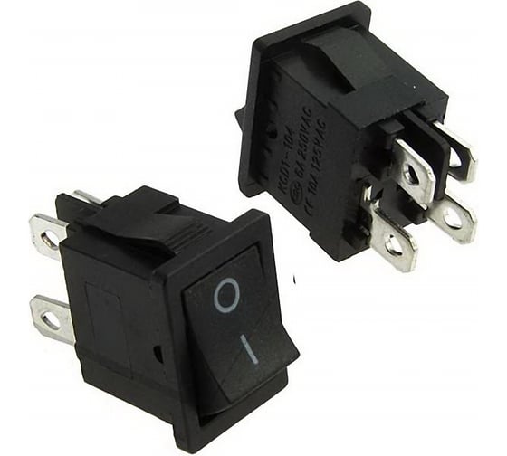 Изображение товара Клавишный переключатель Pro Legend ON-OFF, 4 контакта, черный PL2410