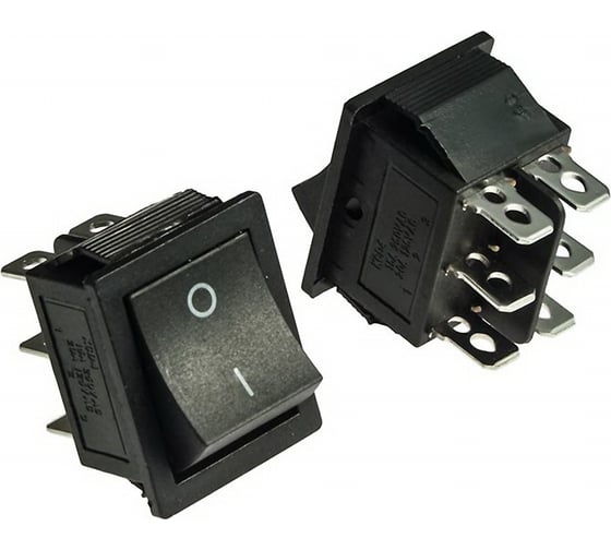Изображение товара Клавишный переключатель Pro Legend 6 контактов ON-ON, черный PL2425