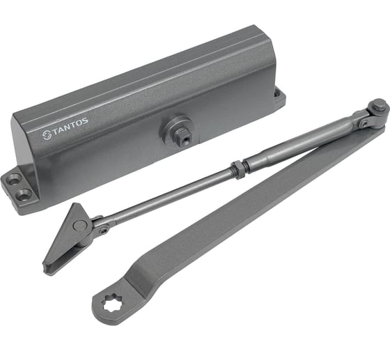 Изображение товара Дверной доводчик Tantos TS-DC120 графит, морозостойкий, с усилием EN5 для дверей весом до 150 кг 00-00203332