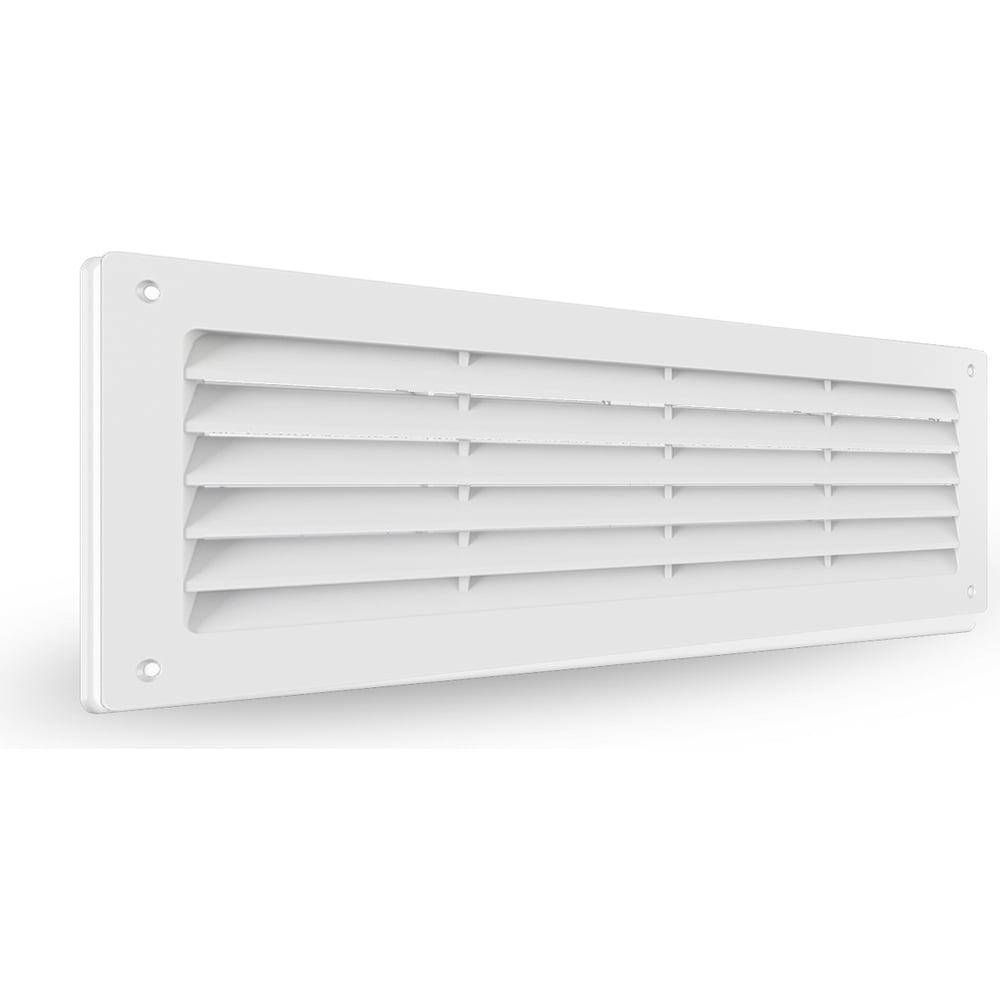 Изображение товара Решетка вентиляционная РВД 130x368 (2) РВС - пластик с фланцем белая
