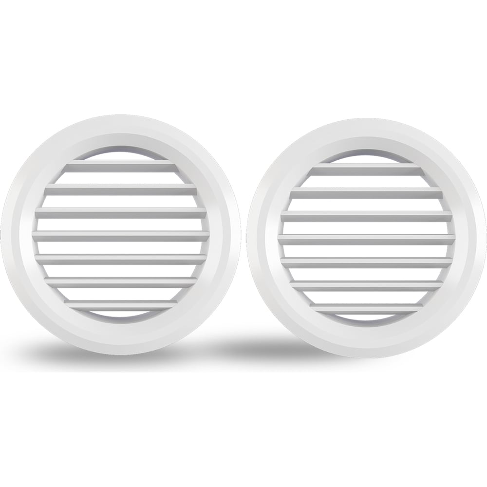 Изображение товара Решетка вентиляционная РВ 50/4 РВС с фланцем белая пластиковая круглая