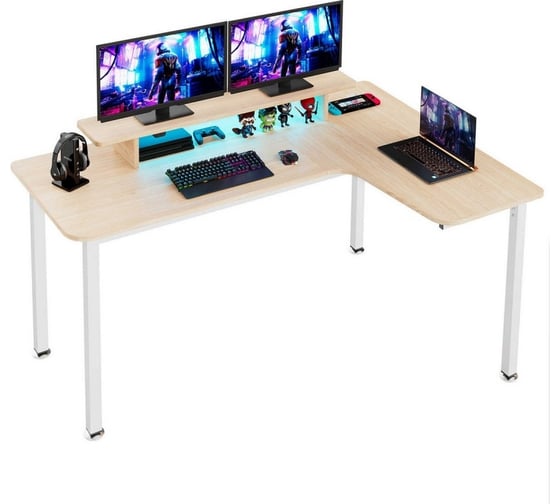 Изображение товара Письменный стол для компьютера EUREKA L60R-MW, Maple, угловой ERK-L60R-MW