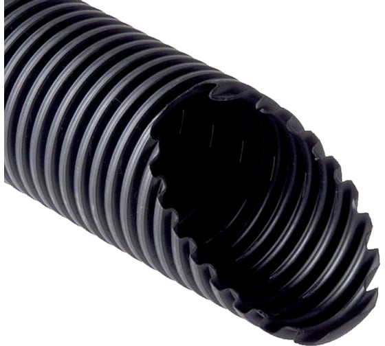 Изображение товара Гофрированная труба Рувинил одностенная, ПНД, d90мм, черная, упаковка 100м Т1-КЛ0-090(100)