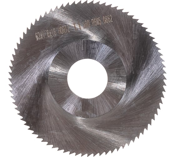Изображение товара Фреза отрезная (63x1.6x16 мм; тип 1; z=80; Р6М5) HORTZ 205158