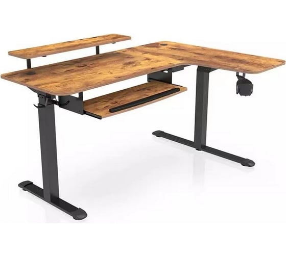 Изображение товара Стол для компьютера EUREKA угловой, правый, c электрической регулировкой по высоте ERK-L60R-RB