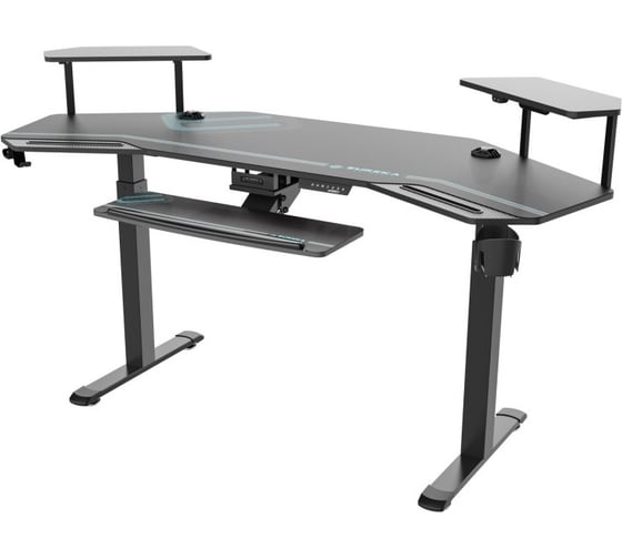 Изображение товара Стол для компьютера, для геймеров EUREKA с подставкой под клавиатуру, электрической регулировкой по высоте ERK-ES71-B-EU