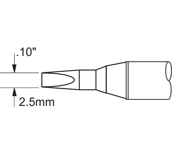 Изображение товара Наконечник клин удлиненный (2.5х18.3 мм) для PS900 METCAL SFV-CH25AR