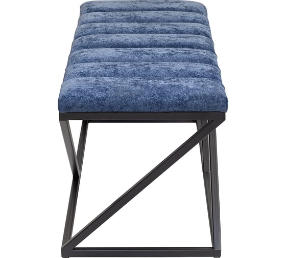 Изображение товара Банкетка GreenWeen ZUMA черный каркас, сидение шенилл цвет Steel Blue, Bulon, 1100x400x450 GW-ZUMA-SBLUE-110B-BL