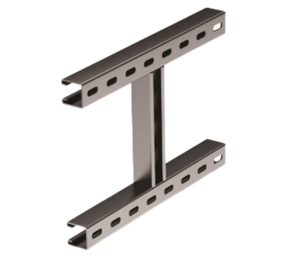 Изображение товара H-образное крепление к вертикальной двутавровой балке DKC 400 мм, горячеоцинкованное BMH4040HDZ