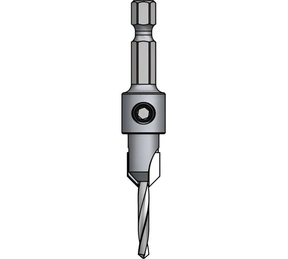 Изображение товара Зенкер конический 9.5 мм, сверло 2.4 мм универсальная спираль s, хвостовик hex1/4 WPW AS02404S