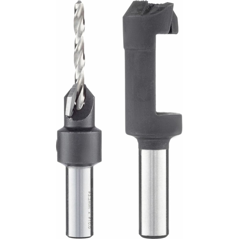 Изображение товара Комплект (зенковка + пробочник) 10 мм универсальное сверло 3.2 мм, хвостовик 8 мм WPW PL10325