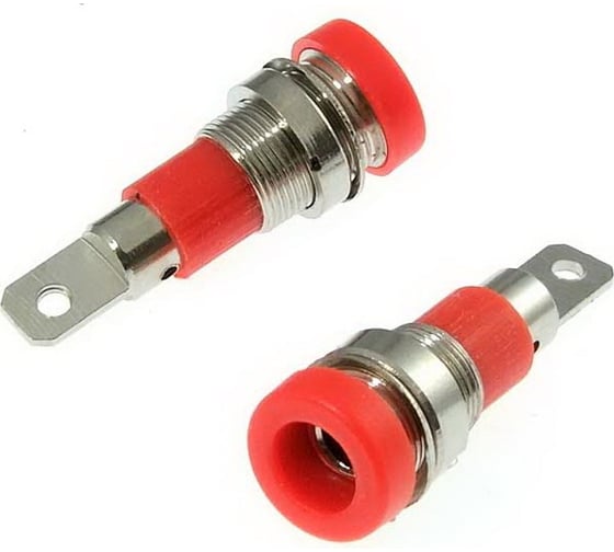 Изображение товара Гнездо Banana Pro Legend красный, на панель под пайку PL2479