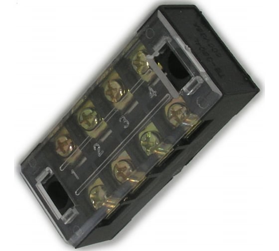 Изображение товара Клеммная винтовая колодка Pro Legend с крышкой, 8 контактов, М4, 35 А, 600 В, 8 AWG, 10 мм2 PL3841