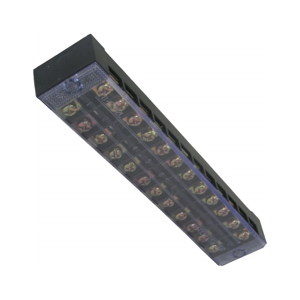 Изображение товара Клеммная винтовая колодка Pro Legend с крышкой, 24 контакта, М4, 25 А, 600 В, 10 AWG, 6 мм2 PL3839