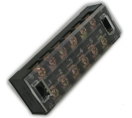 Изображение товара Клеммная винтовая колодка Pro Legend с крышкой, 12 контактов, М4, 35 А, 600 В, 8 AWG, 10 мм2 PL3842