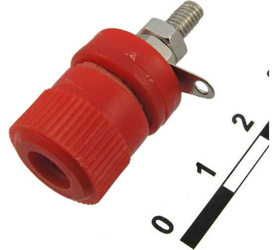 Изображение товара Гнездо Banana Pro Legend красный, монтаж на панель PL2442