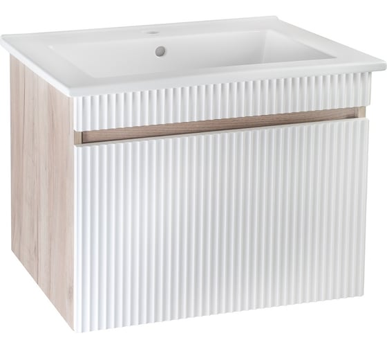 Изображение товара Тумба Руно Модена 75 крафтовый дубпод умывальник Оскар 75 Runo 00-00001427