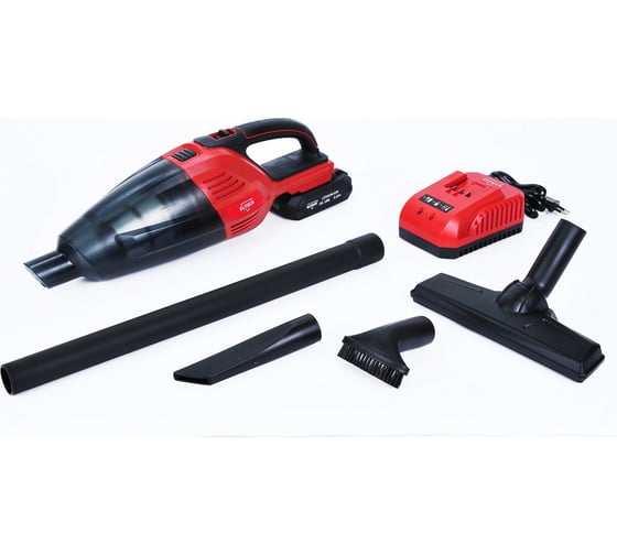 Изображение товара Пылесос аккумуляторный Elitech ПРА 18СЛ (18В, 2Ач, HEPA-фильтр) 191587