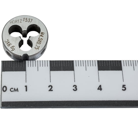 Изображение товара Плашка М 4.5 х0.75 9ХС HORTZ 203986