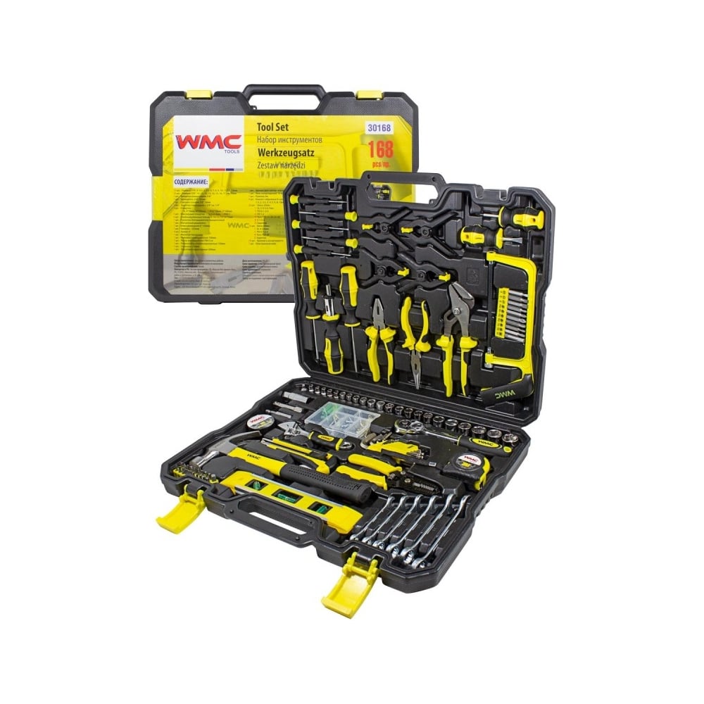 Изображение товара Набор инструментов WMC TOOLS 168 пр., полупрофессиональный кейс