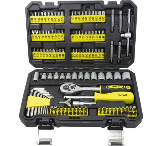Изображение товара Набор инструментов WMS Tools 130пр. 1/4", 6гр, 4-14мм WMC-20130(48166)